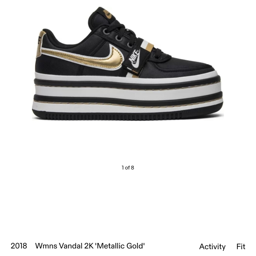 NIKE RARE 2018 WMNS Vandal 2K Black Metallic Gold